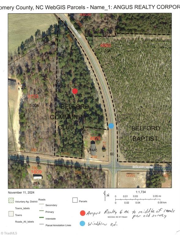 800 Windblow Road Jackson Springs, NC 27281 - Photo 5 of 5 aerial.5.5ac.tract