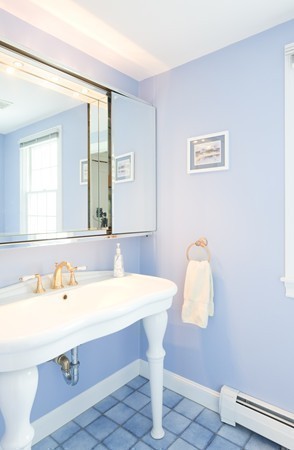 45 York Road Wayland, MA 01778 - Photo 22 of 30 a bathroom with a sink and a mirror