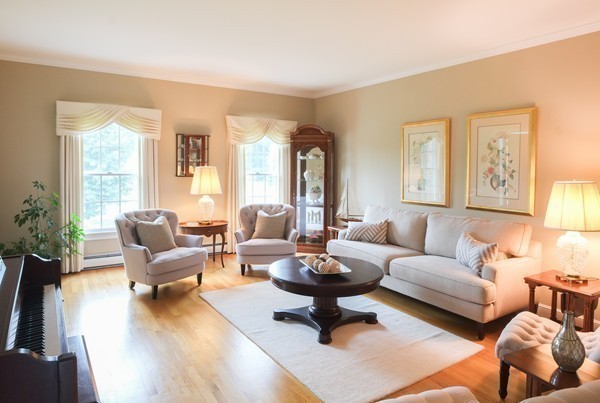 45 York Road Wayland, MA 01778 - Photo 8 of 30 a living room with furniture or couch and a large window