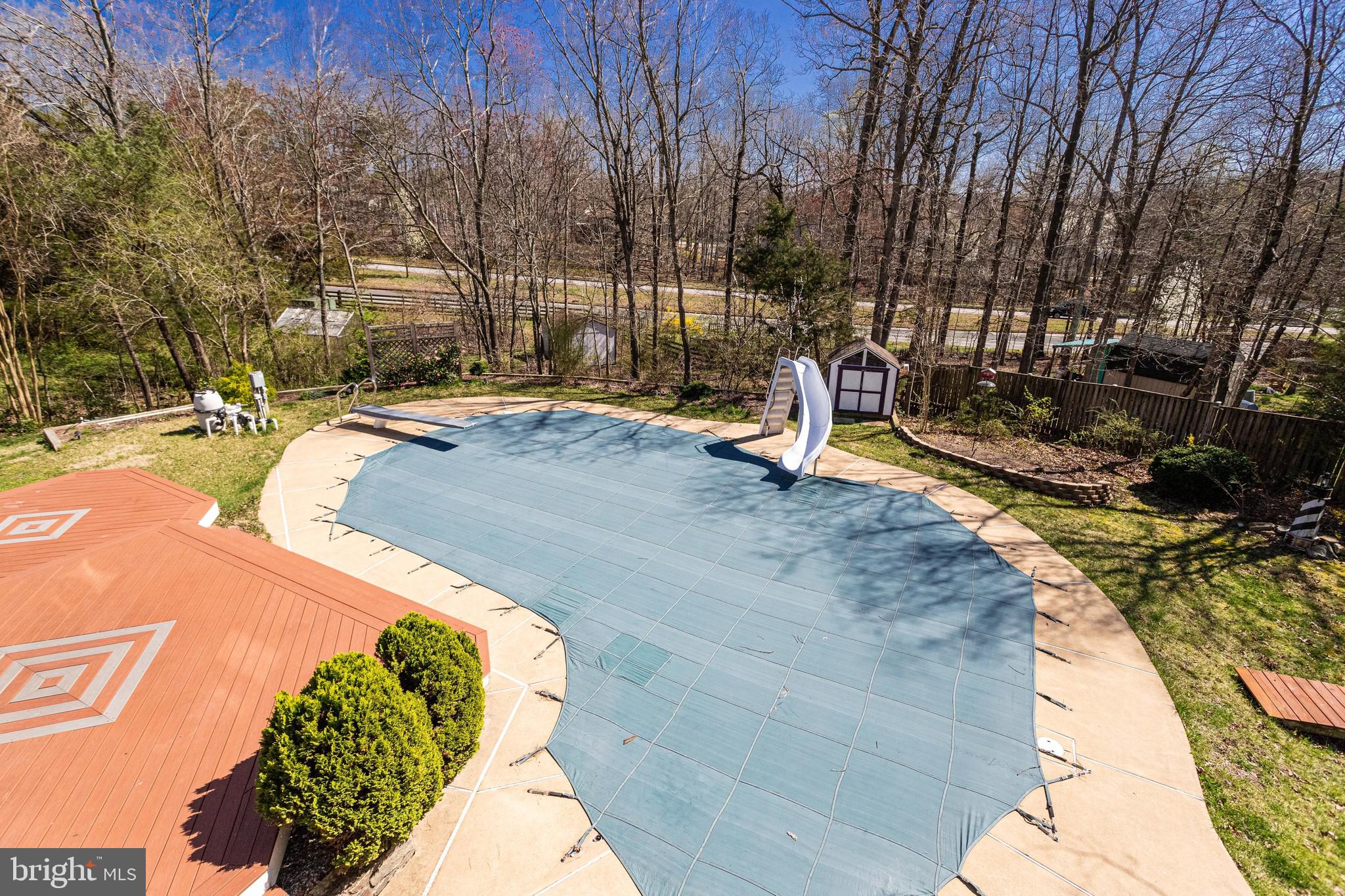 9107 Rookings Court Springfield, VA 22153 - Photo 54 of 86 View from Upper Level of Large Backyard & Pool