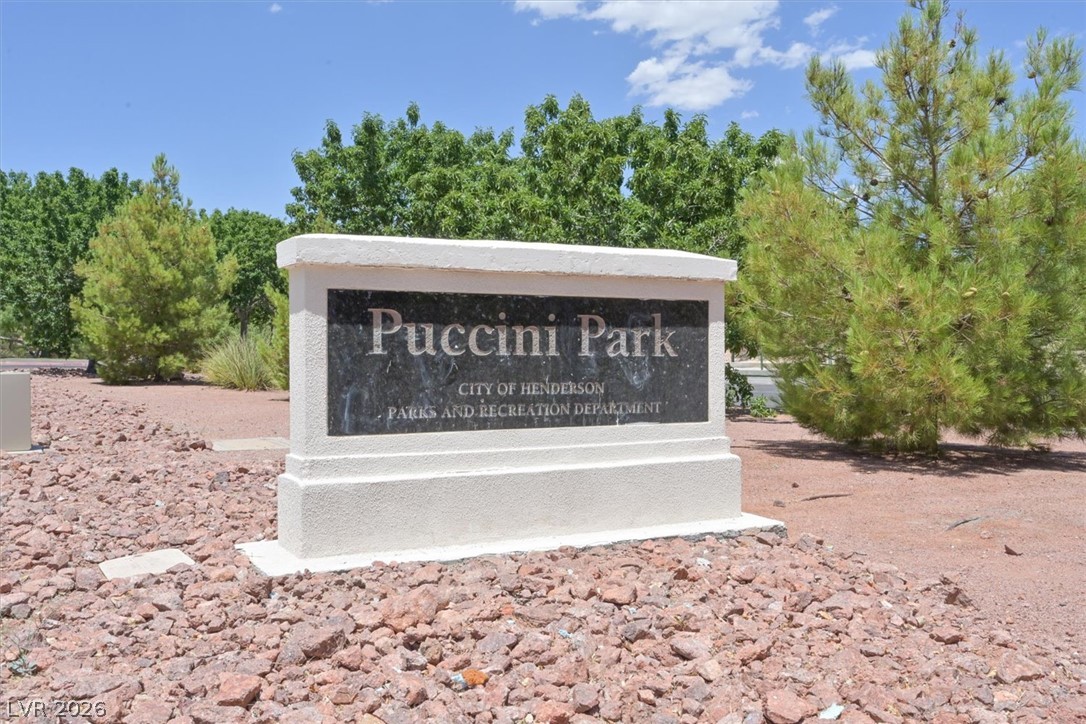 1259 Moon Vision Street Henderson, NV 89052 - Photo 46 of 53 Welcome to Puccini Park, a serene green space in the City of Henderson for outdoor enjoyment.