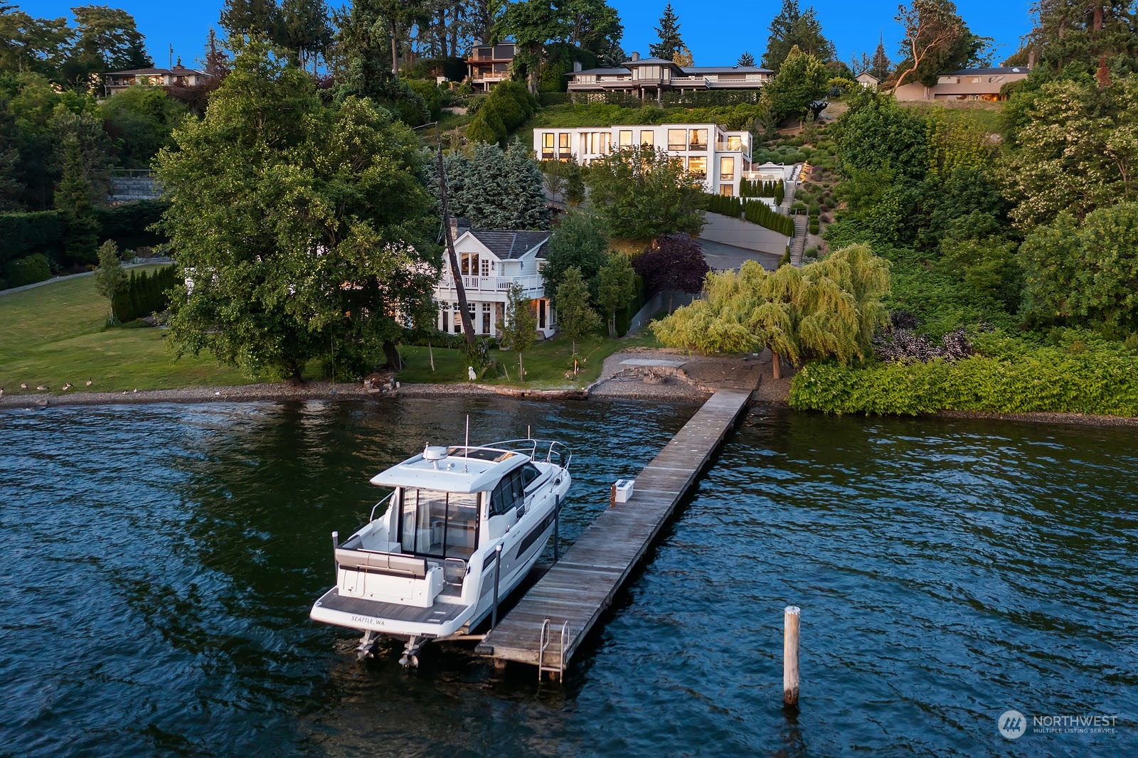 3225 Evergreen Point Road Medina, WA 98039 - Photo 2 of 34 an aerial view of a house with a yard