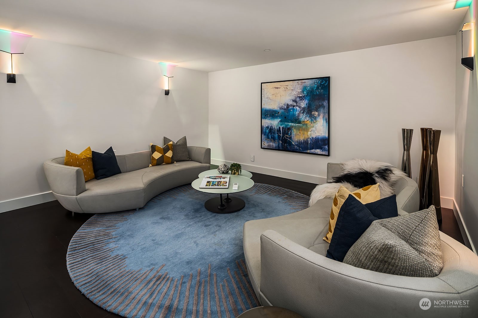 3225 Evergreen Point Road Medina, WA 98039 - Photo 24 of 34 a living room with furniture and wooden floor