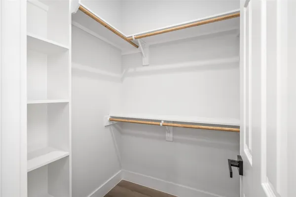 a close up view of racks on the wall