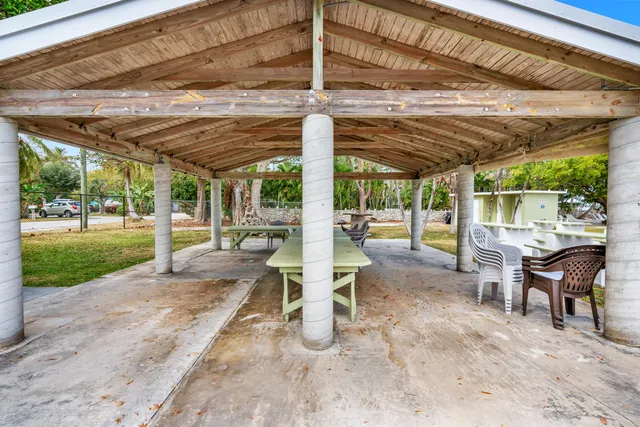 a view of a swimming pool with a yard