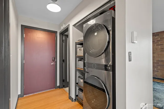 a view of a bathroom from a bathroom