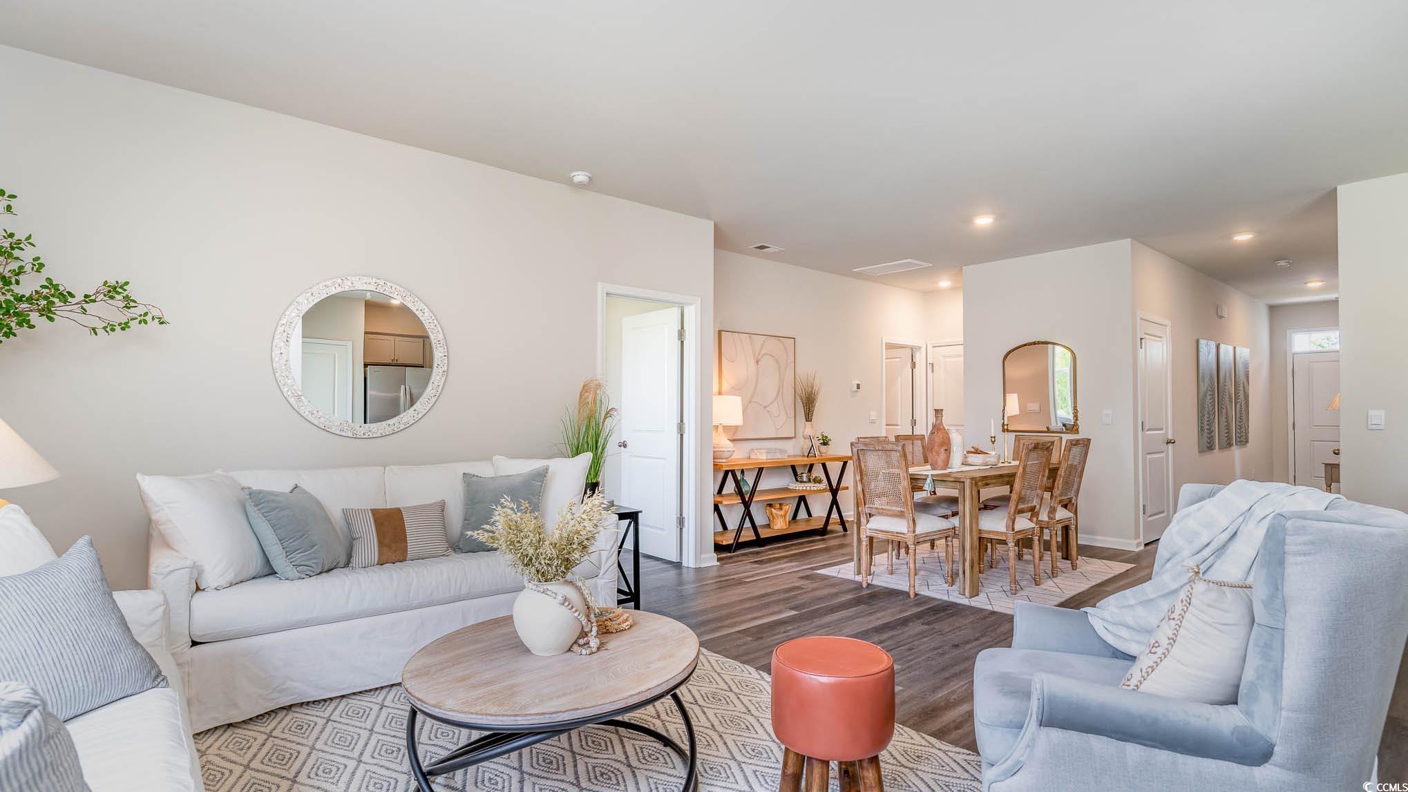 113 Homestead Way Myrtle Beach, SC 29588 - Photo 9 of 20 Living room featuring wood finished floors and recessed lighting