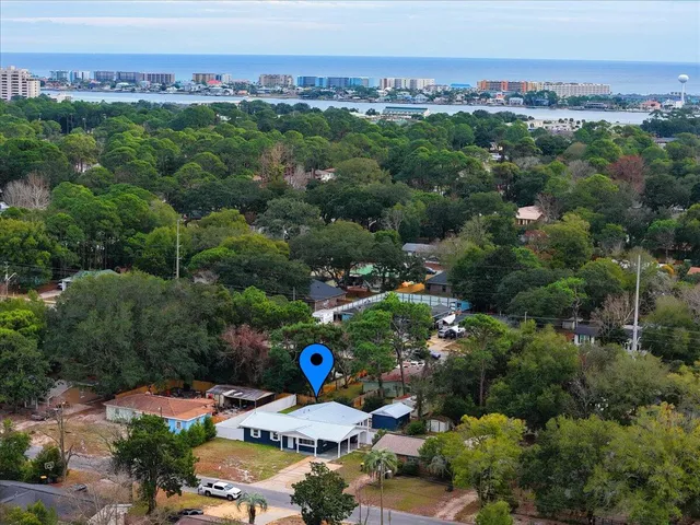 an aerial view of a city
