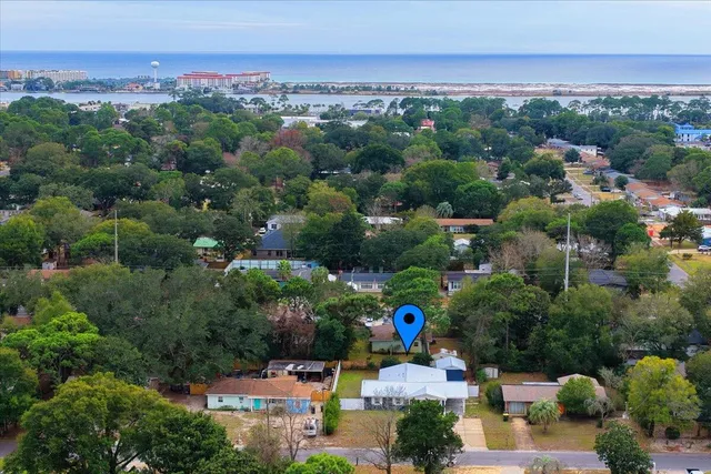 an aerial view of a city
