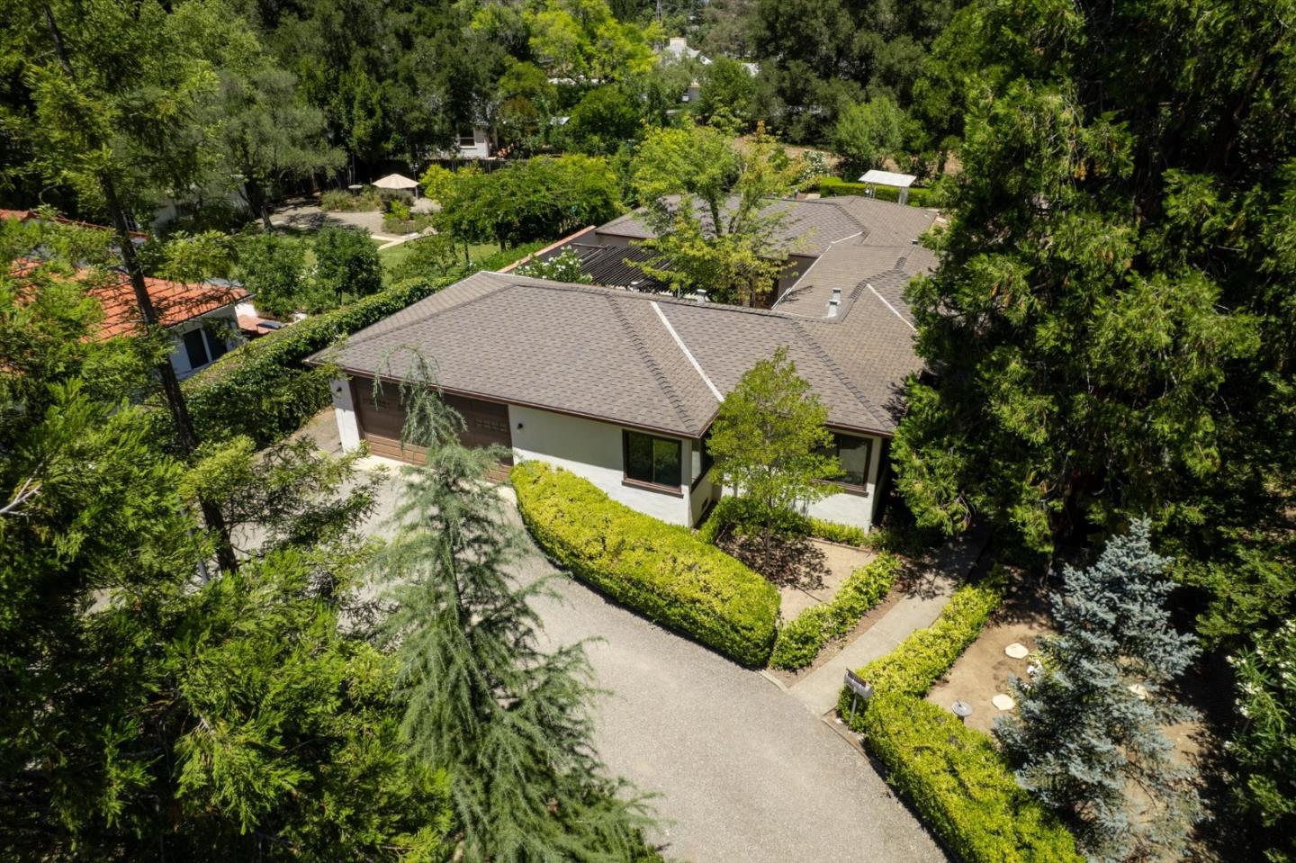 16899 Kennedy Road Los Gatos, CA 95032 - Photo 20 of 61 an aerial view of a house with a garden