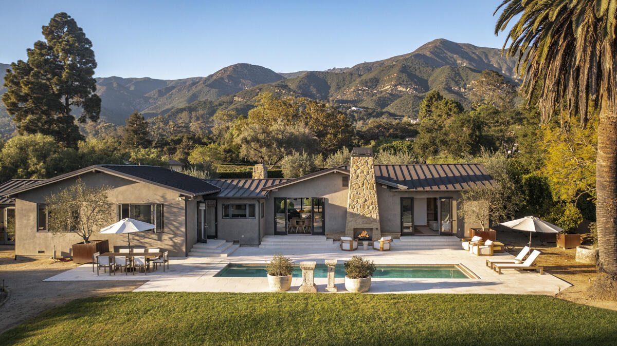 1190 Garden Lane Montecito, CA 93108 - Photo 14 of 43 a view of a house with swimming pool and sitting area