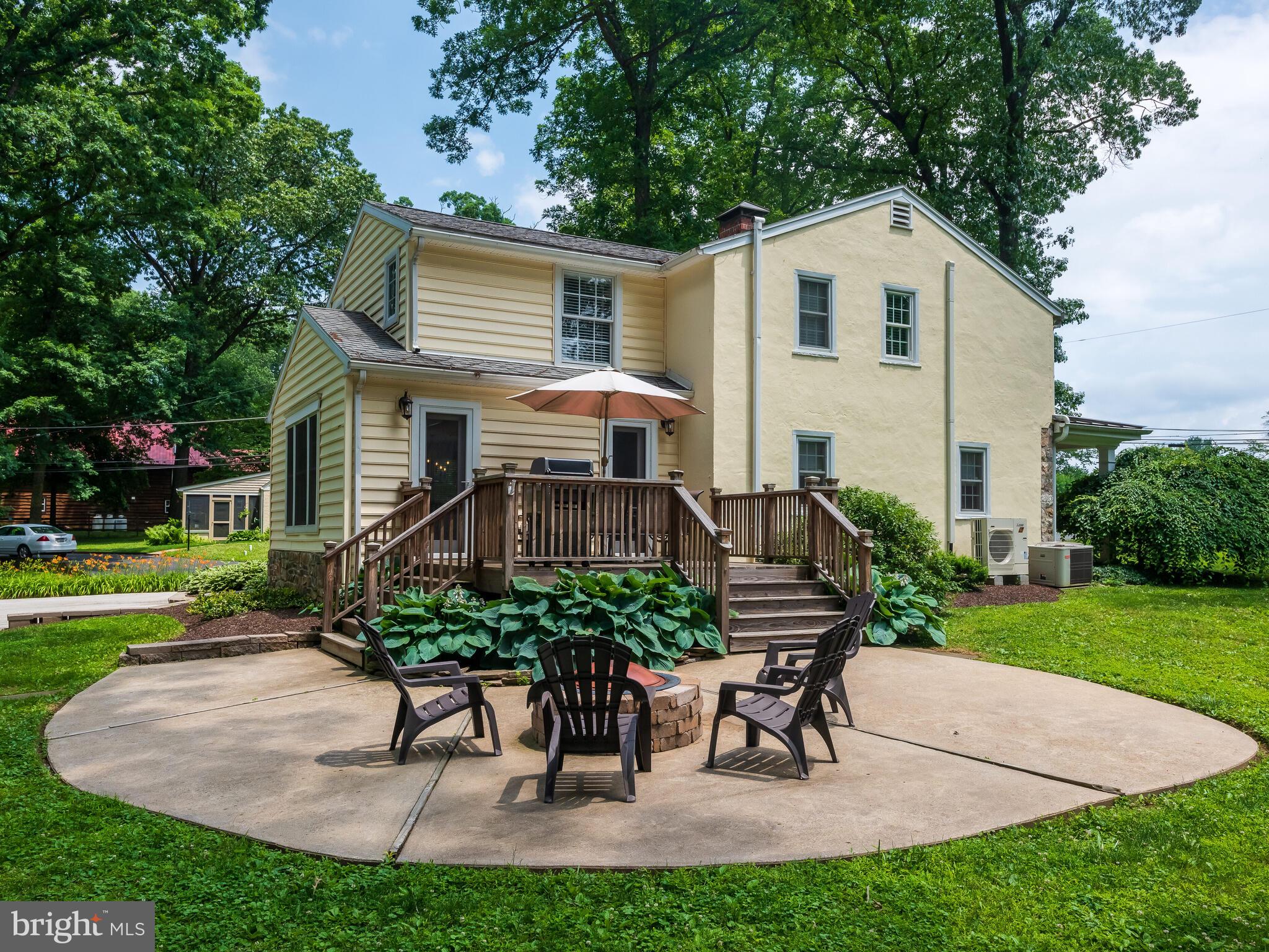 157 Summit Road Malvern, PA 19355 - Photo 50 of 56 patio with firepit and deck off family room