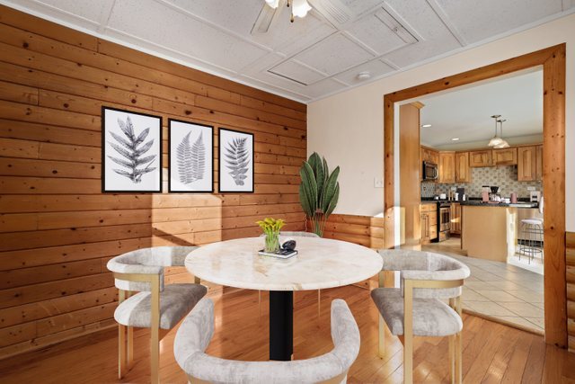 307 Oakwood Road Vernon Hills, IL 60061 - Photo 17 of 28 a dining room with furniture and wooden floor