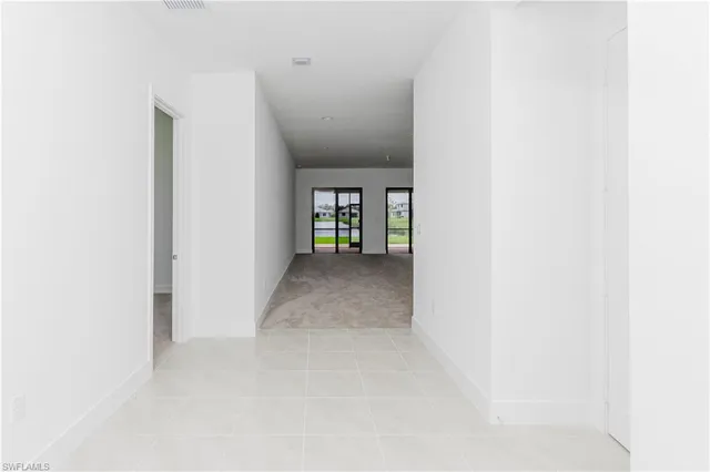 a view of an empty room