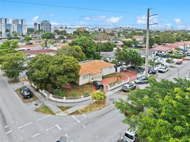 an aerial view of city