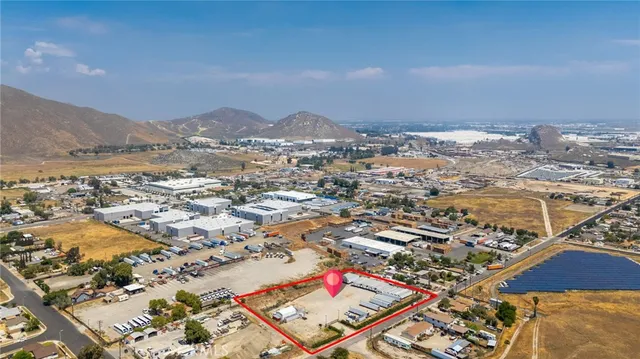 an aerial view of residential houses and city space