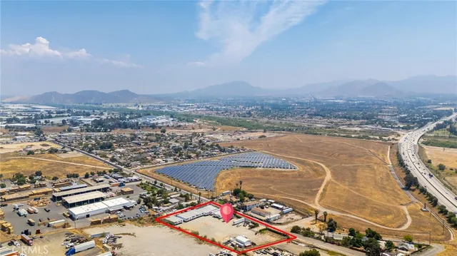 an aerial view of a city