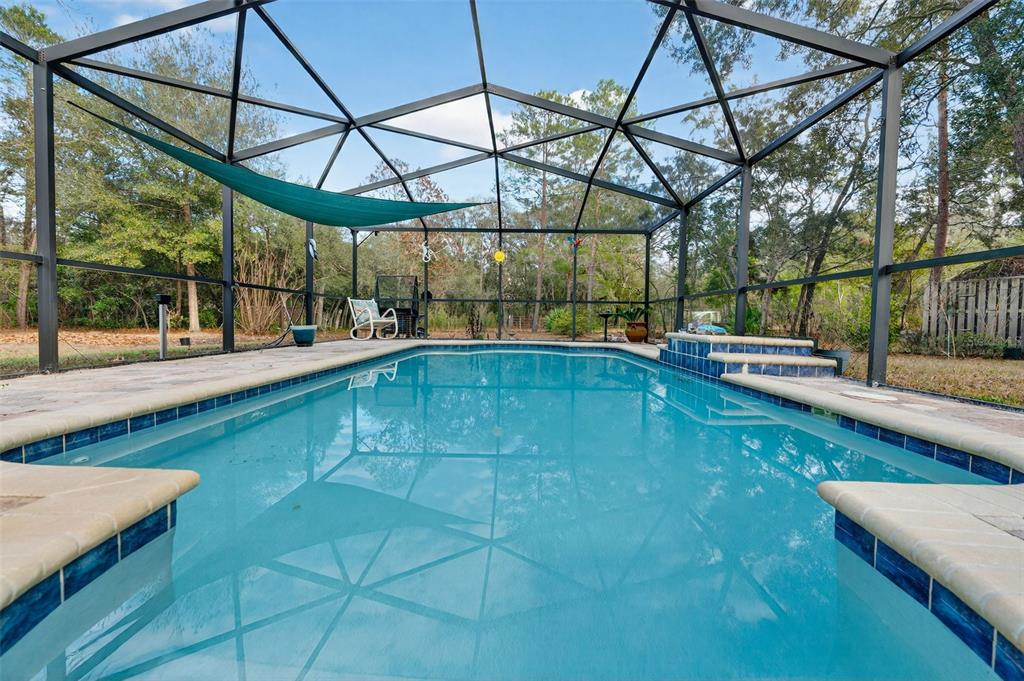 6249 South Esmeralda Terrace Lecanto, FL 34461 - Photo 44 of 61 a view of a swimming pool with a patio and wooden floor