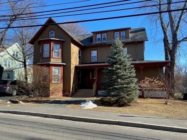 a front view of a house