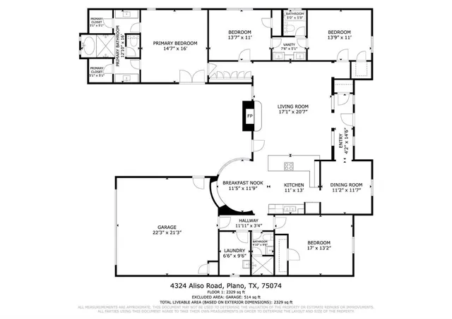 $519,999 | 4324 Aliso Road, Plano, TX 75074
