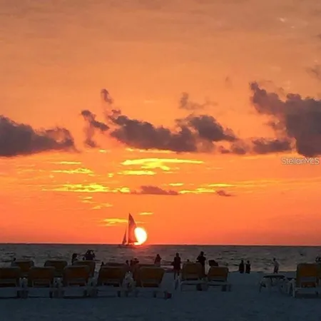 a view of a lake with a city