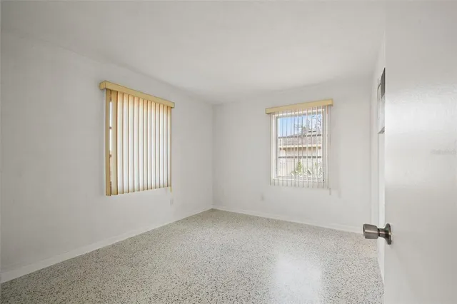 an empty room with a window