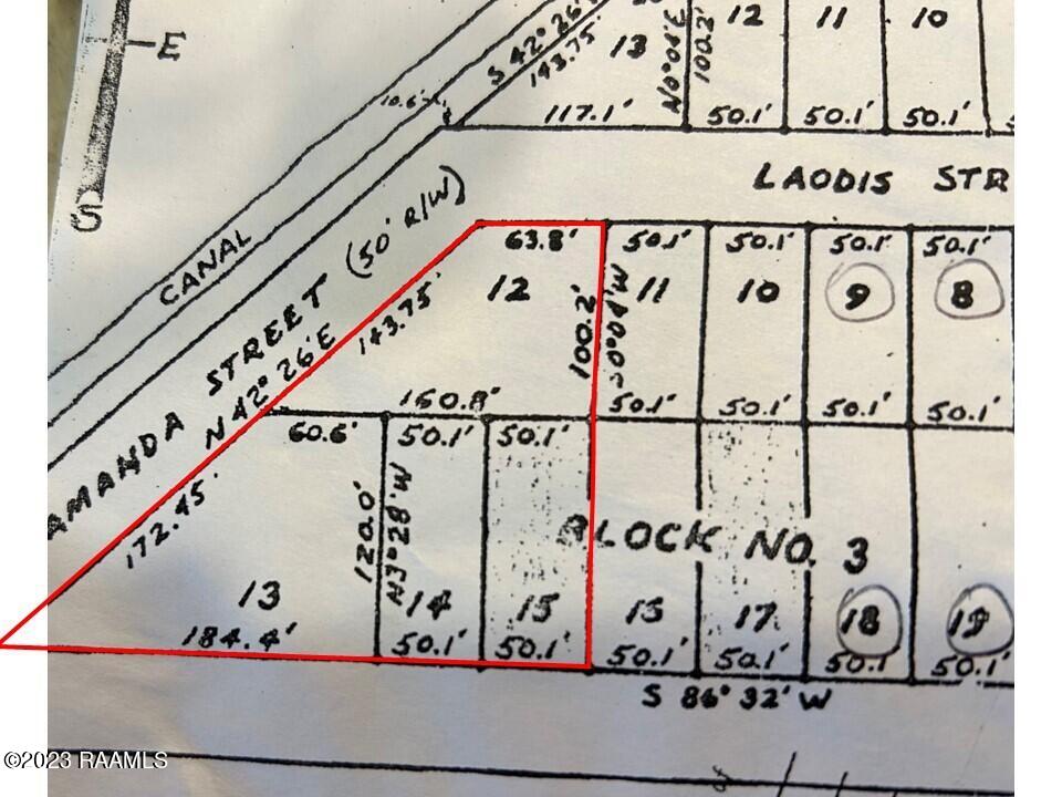 Tbd West Laodis Street Delcambre, LA 70528 - Photo 7 of 7 Delcambre Subd plat