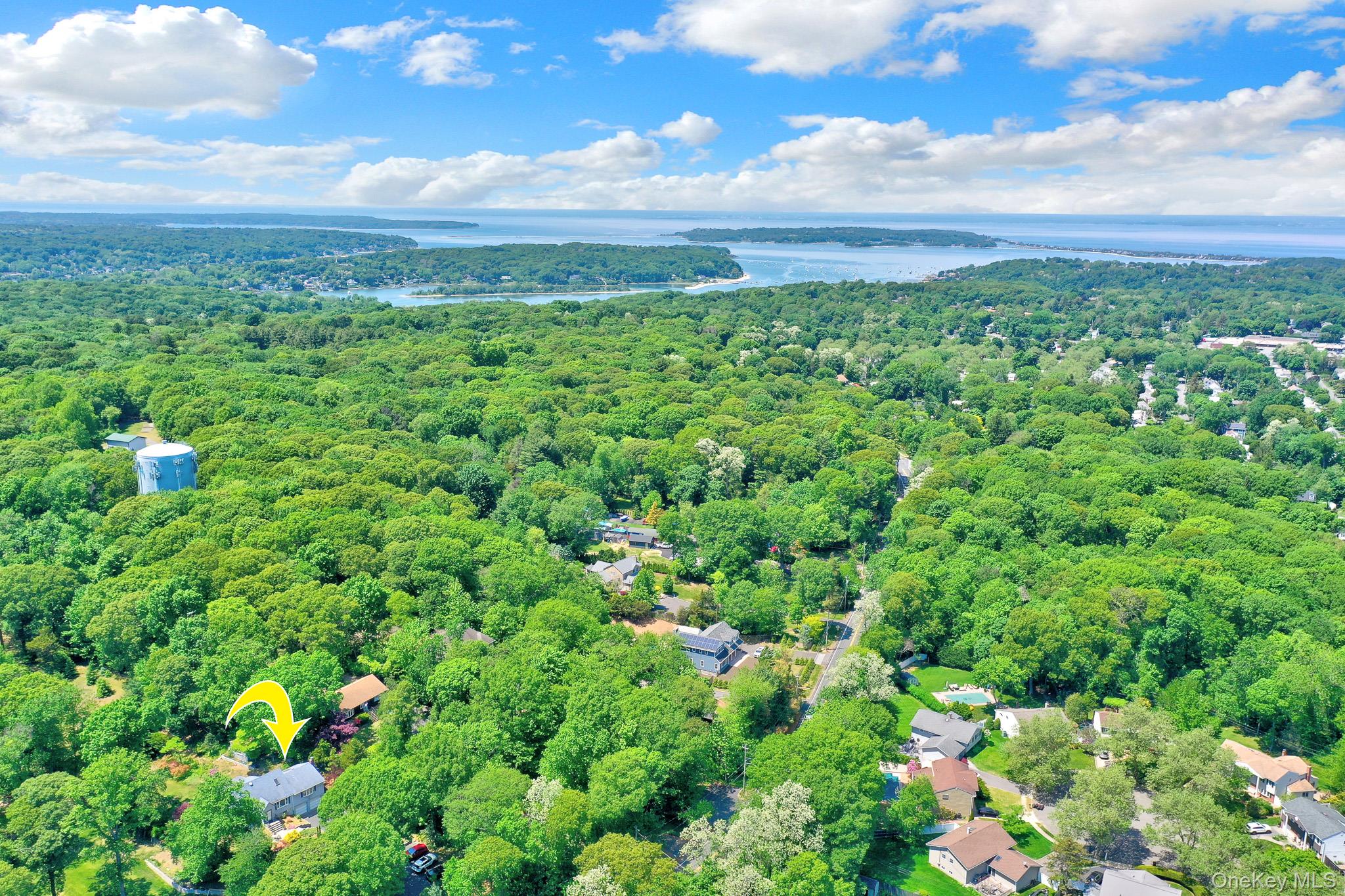 100 Elwood Road Northport, NY 11768 - Photo 33 of 39 Expansive treed landscape with distant water features under a clear sky