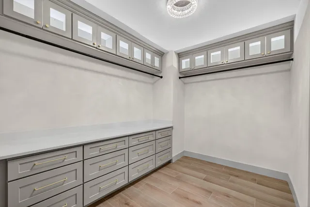 a view of a hallway with entryway