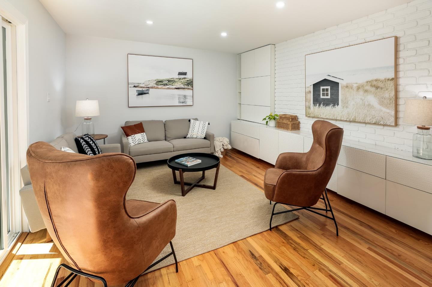 147 Lakeshore Drive San Mateo, CA 94402 - Photo 15 of 36 a living room with furniture and a wooden floor
