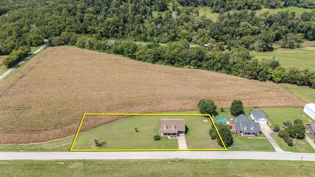 a view of a swimming pool with an ocean view