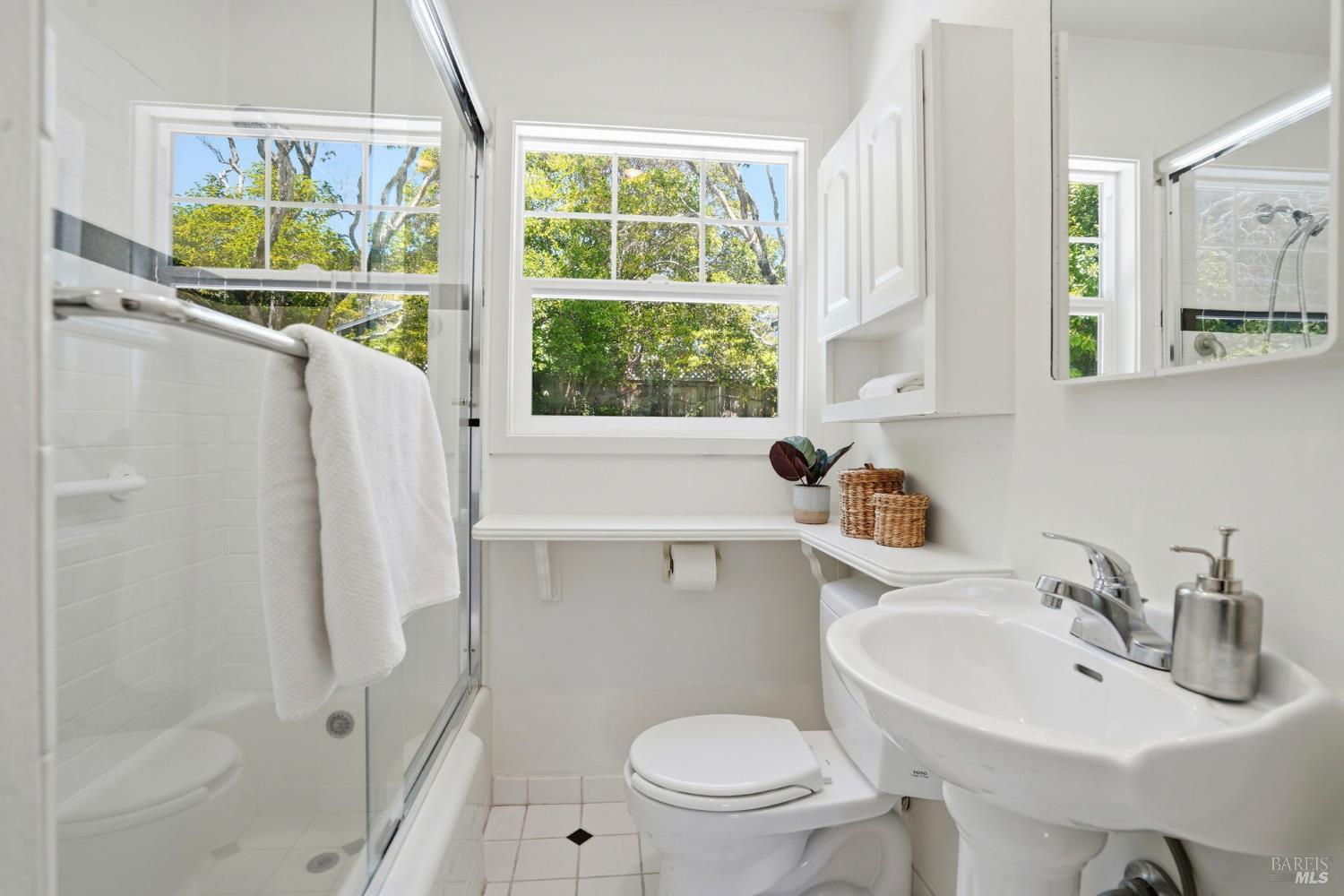 234 Solano Street San Rafael, CA 94901 - Photo 11 of 24 a bathroom with a sink toilet and shower
