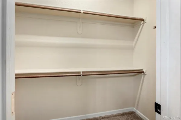 a close view of closet