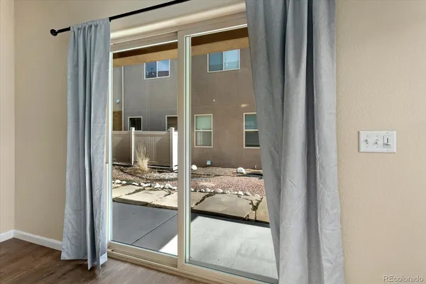 a view of a bathroom from a hallway