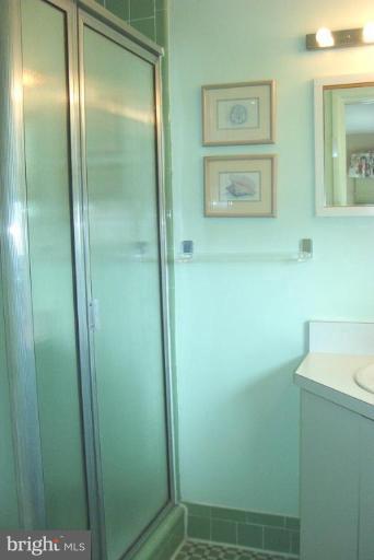 6608 Edenvale Road Baltimore, MD 21209 - Photo 18 of 30 a bathroom with a shower and a sink