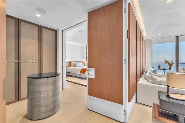 a kitchen with lots of counter top space