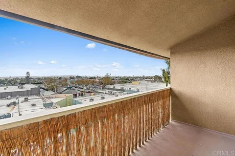 a view of balcony with city view