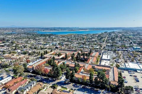 an aerial view of multiple house