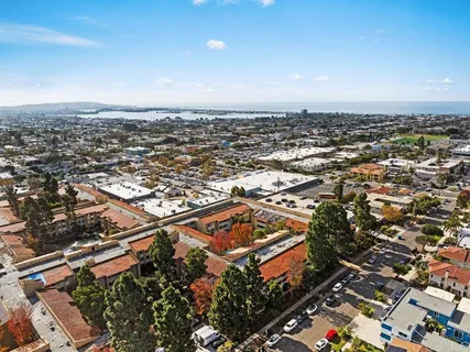 an aerial view of a city