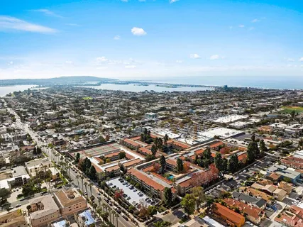 an aerial view of multiple house