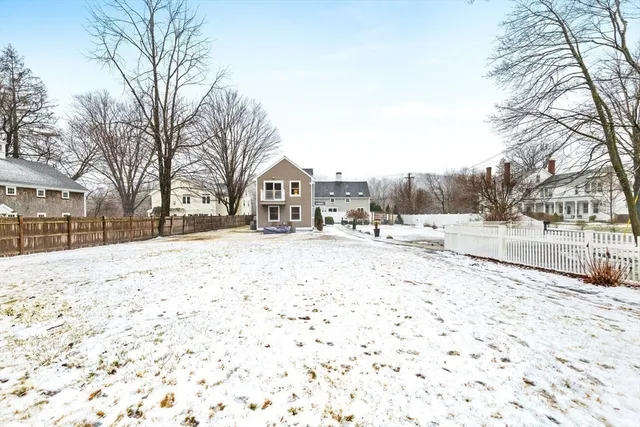 a view of road with covered with snow