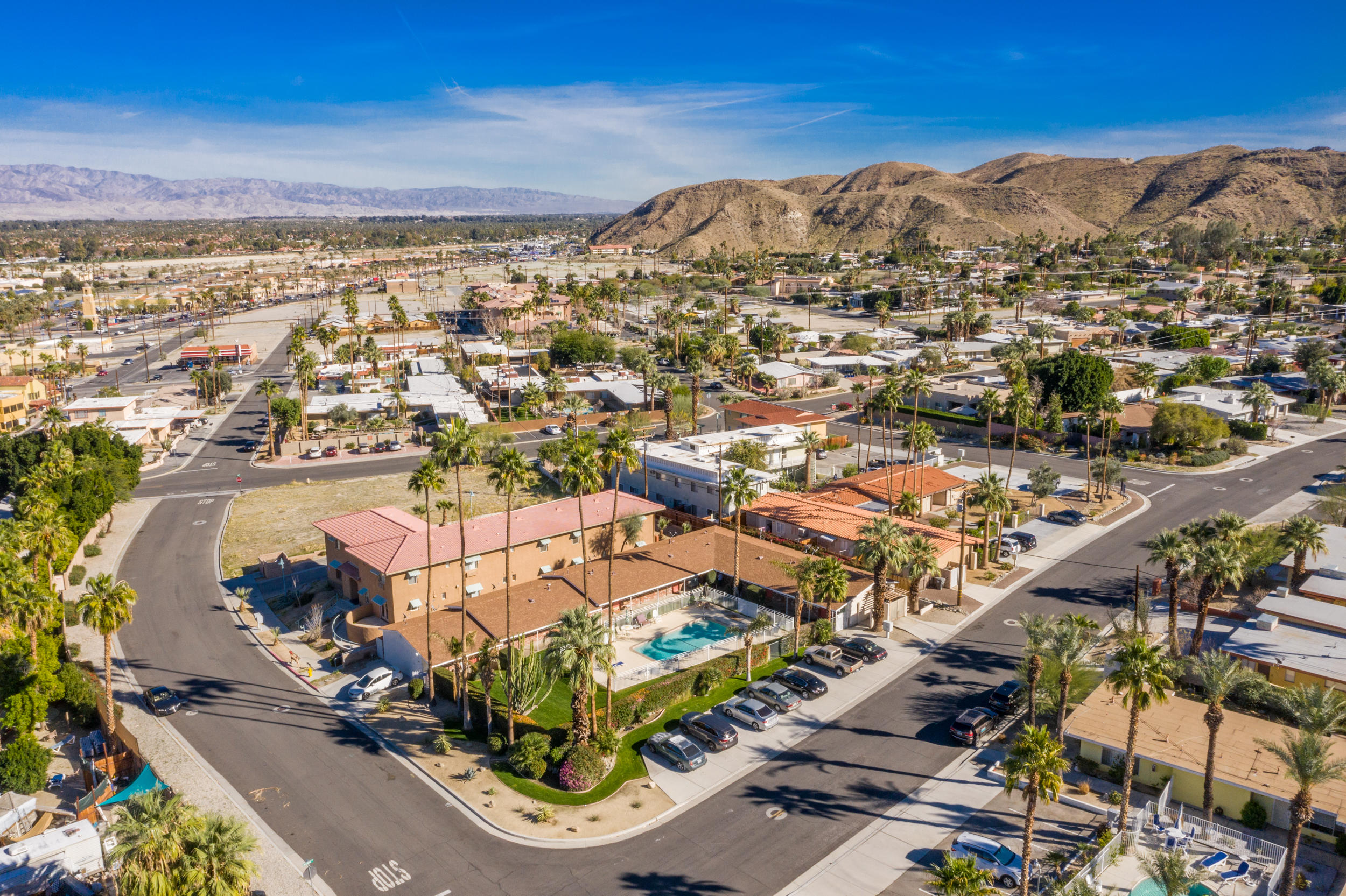 68365 Tahquitz Road Cathedral City, CA 92234 - Photo 2 of 14 an aerial view of residential houses with outdoor space