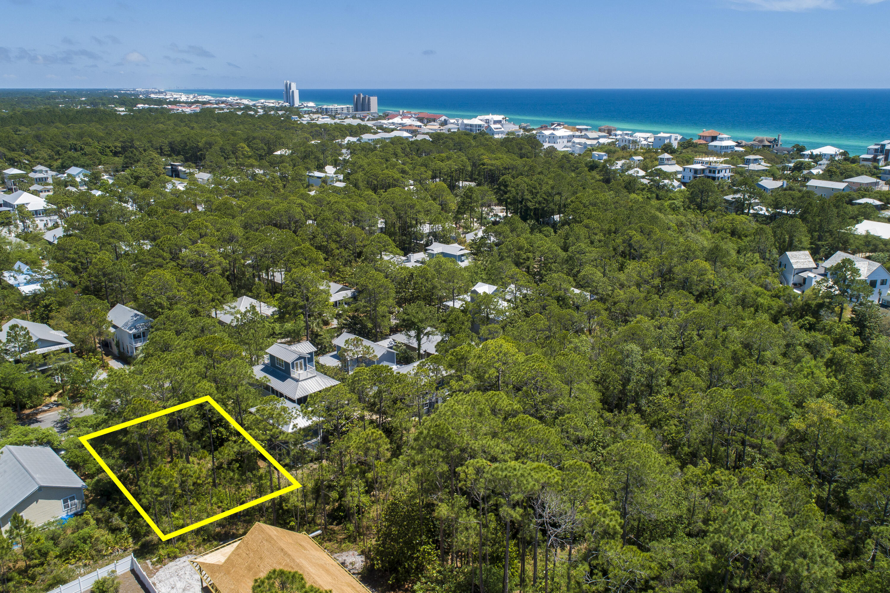 18 North Andalusia Avenue Santa Rosa Beach, FL 32459 - Photo 22 of 22 an aerial view of a residential houses with outdoor space and trees