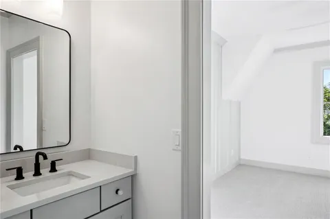 a view of staircase in kitchen