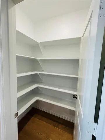 a storage room with empty racks