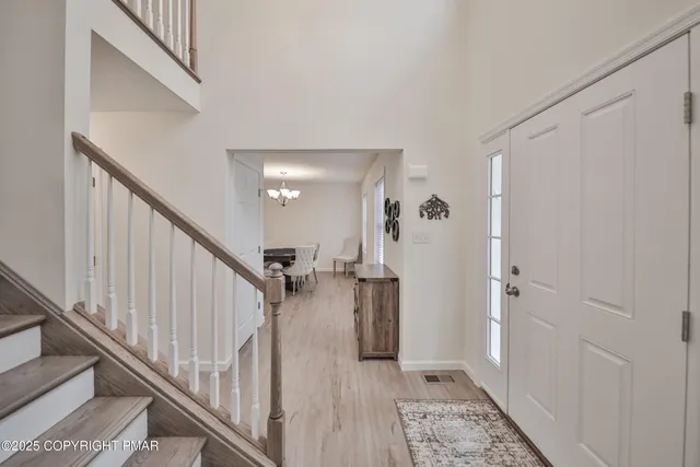 a view of a room with lots of white walls