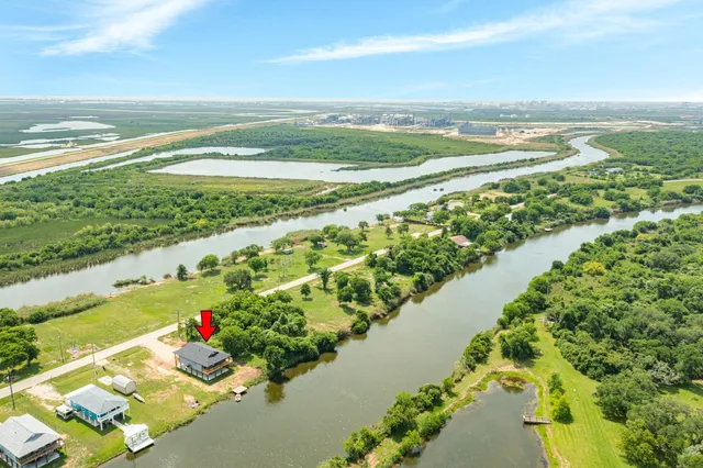 a view of an ocean and a mountain