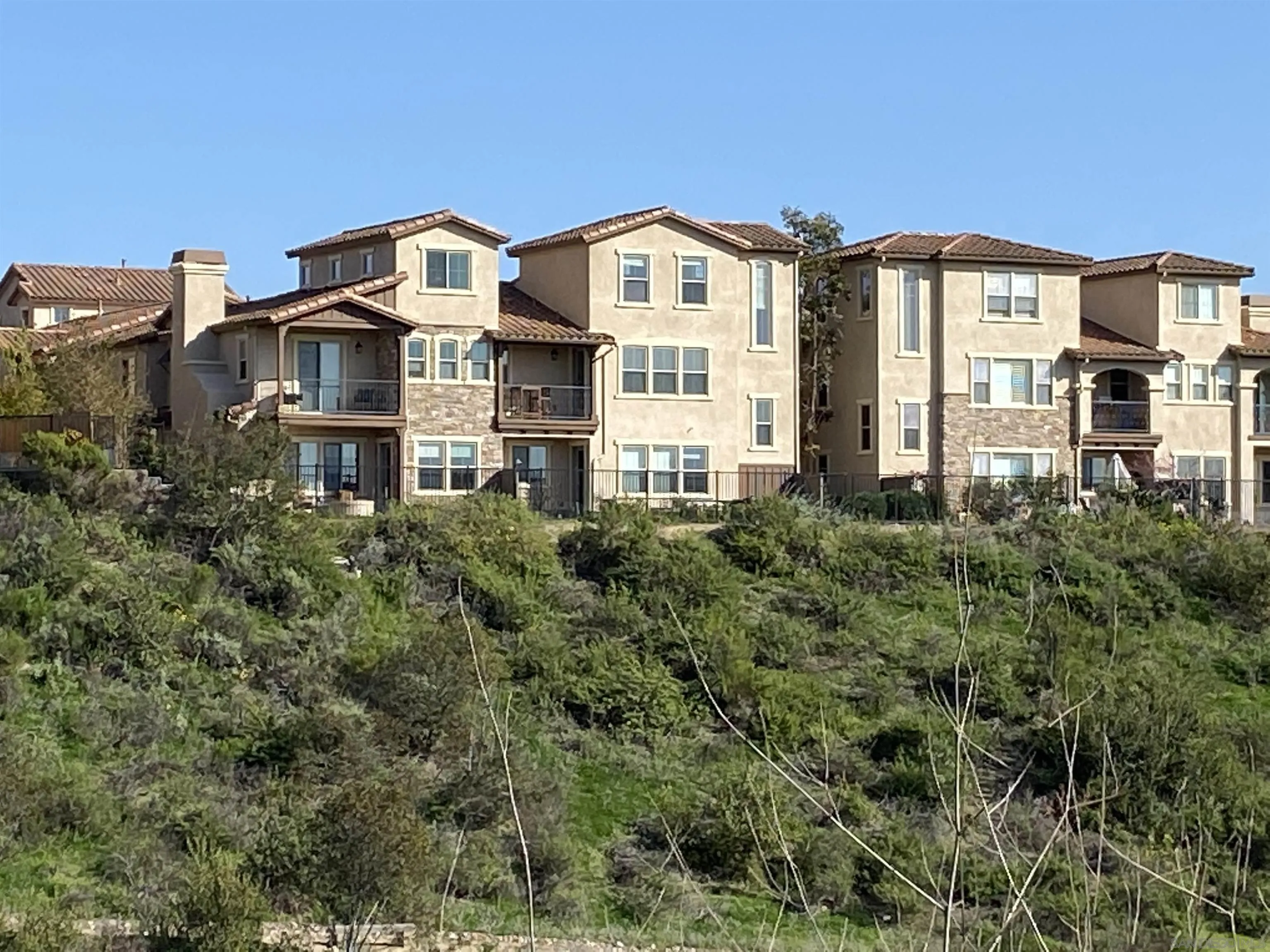 8458 Christopher Ridge Terrace San Diego, CA 92127 - Photo 30 of 41 a front view of a residential houses with yard and parking space