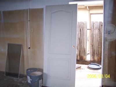 Door to be mounted leading to Patio