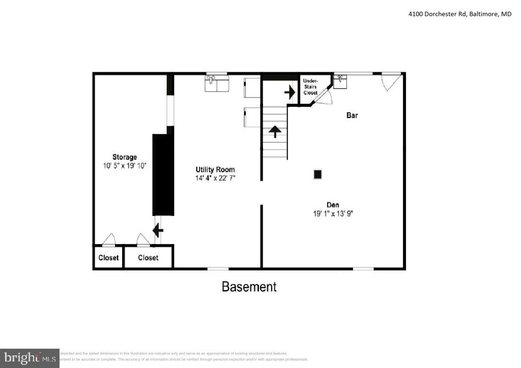 4100 Dorchester Road Baltimore, MD 21207 - Photo 37 of 37 Basement Floor Plan